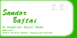 sandor bajtai business card